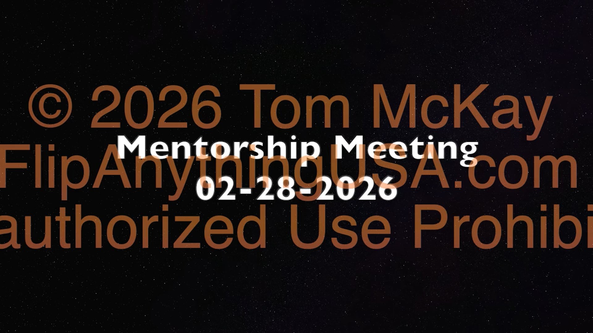 2026-02-28 Mentorship Recording